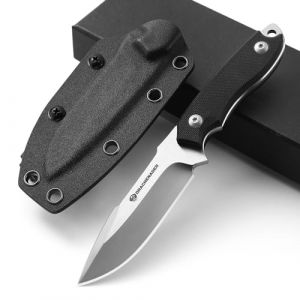 DRACHENADER 7" EDC Couteau Bushcraft Jungle - Lame Fixe 8cm, Poign√©e G10 Antid√©rapant, Etui Kydex Horizontal (DRACHENADER, neuf)