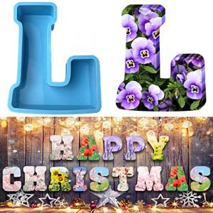 Moule en silicone 3D avec grandes lettres de l'alphabet pour résine ou pâtisserie en forme de lettre L 15,2 cm (Yanmucy, neuf)