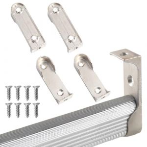 COYUN 4 pièces Support Tringle, Penderie Ovale Support Barre Penderie Alliage de Zinc Nickelé, Barre de penderie, pour Tringle Vetement Dressing (HLWA RETAILS LTD UKSTORE, neuf)