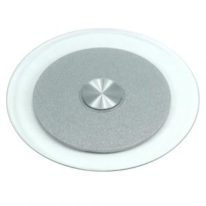 QWORK&reg; Plateau de Service Rotatif Lazy Susan en Verre Tremp&eacute;, Plateau Tournant Pivotant, 50 cm (shavinglikes, neuf)