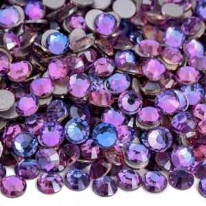 YTYHFEM Décorations d'art d'ongle de Strass Non correcteurs de Taille de mélange de Velours Violet-Dream Lavender-SS30-288 pièces (qichunxianshuaideyongshangmaoxinggerenduzioz, neuf)