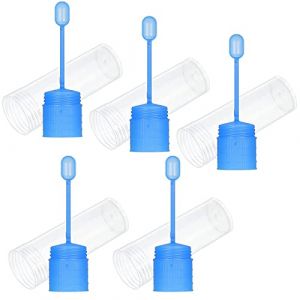5 Pièces Tubes à Essai,Tube D'échantillon de Selles,Tubes à Essai avec Cuillère,D'éChantillons Avec Bouchon à Vis,Tubes à Essais de Laboratoire,Tubes à Essai Transparents,pour Laboratoire(15 ml) (Zhen Shi Shang Mao, neuf)