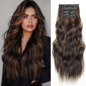 pYDDM Extension Cheveux Naturel Clip Invisible Extension a Clip Cheveux Naturel Boucl&eacute; Extensions de Cheveux Extension Rajout Cheveux Clip Naturel Clip (YDDM Hair, neuf)