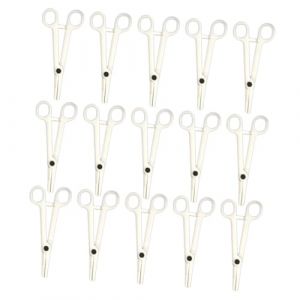 Healeved 25pièces Pince à Piercing Jetable Plastique Forceps Diagonaux Pour Piercing De Corps Outil Professionnel Pour Tongue Ventre Sourcils Nez (Sonieg, neuf)