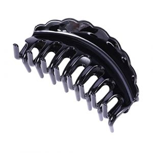 HEATSHAKING Pince Cheveux Noire Extra Large Pince &agrave; Griffe Simple et Antid&eacute;rapante et Filles Accessoire Coiffure pour Maintien S&eacute;curis&eacute; des Cheveux (Tqlll, neuf)