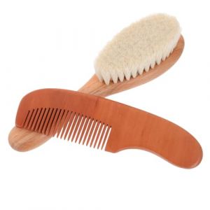 QUMIIRITY Brosse &agrave; Cheveux Et Peigne Pour Laine Naturelle Manche Bois Pour Massage Du Chevelu Et Soins Capillaires (Hudboy, neuf)