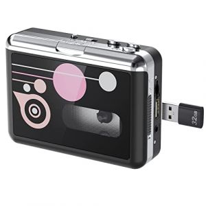 Lecteur de Cassettes Portable, Convertisseur USB de Cassettes en MP3, Convertisseur Audio de Musique en Num&eacute;rique avec &eacute;couteurs, Aucun PC Requis (TECH COVER SRL, neuf)