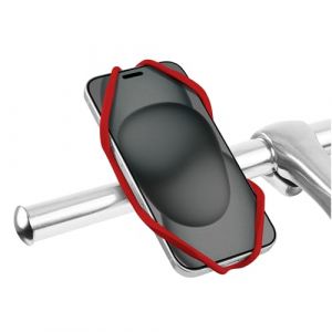 BONE Bike Tie 5, Support T&eacute;l&eacute;phone V&eacute;lo pour Guidon, Porte Smartphone Universel 4,7&ndash;7,2", Support iPhone V&eacute;lo Antid&eacute;rapant Antichoc, Support Portable V&eacute;lo en Silicone &ndash; Rouge (Bone FR, neuf)