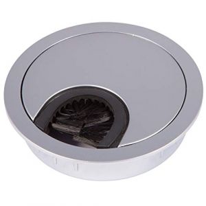 SOTECH Passage de câbles en métal chromé Mat Dimension de perçage Ø 68 mm Bureau avec Joint Anti-poussière (S&O Handelsgesellschaft mbH, neuf)
