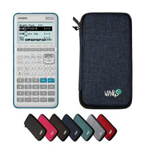 Casio Graph 35+E II avec Housse de Protection WYNGS Incluse Bleu - Calculatrice Graphique - Pack de Base (CALCUSO, neuf)