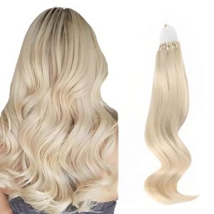 ABH AMAZINGBEAUTY HAIR Micro Anneau Extension Cheveux Femme 45cm Blonde Platine Extension Blonde Extension Blonde Extension Blonde 50g 50S (ABH AMAZINGBEAUTY HAIR EXTENSIONS, neuf)