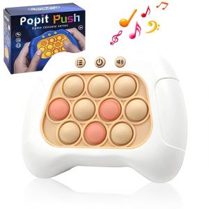 Console de Jeu Fast Push Bubbles,Jeu Pop Puzzle de Light Bouton,Décompression Breakthrough Puzzle Game Machine,Toys sensoriels Fidget pour l'Autisme,Jeu de Coordination des Mains et des Yeux(White) (Jastown, neuf)