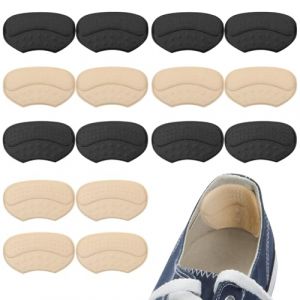 VEGCOO 16Pcs Coussinet Talon Chaussure Antidérapants, Coussinets, Coussinet Talon Chaussure, Protege Talon Chaussure, Antidérapants Auto Adhésif Semelles (4 Paires Beige + 4 Paires Noir) (LCE-Commerce UK, neuf)