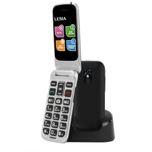 LESIA T&eacute;l&eacute;phone Portable Senior D&eacute;bloqu&eacute; &agrave; Clapet, 4G LTE Telephone Portable pour Personnes &acirc;g&eacute;es avec Grandes Touches Bouton SOS Haut-Parleur de Bo&icirc;te Batterie 1300mAh Flip Seniors (Howtech, neuf)