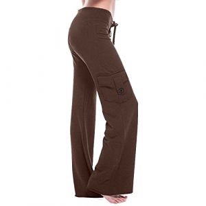 Pantalon Yoga Femme Fluide Jambe Large Pantalon Cargo Yoga Femmes Fluide Pantalons Patte d'&Eacute;l&eacute;phant Bootcut Yoga Pants Contr&ocirc;le du Ventre pour Pilates, Entra&icirc;nement, Danse, Casual, Fitness, Sport (⭐⭐⭐⭐⭐AEGJEGVD⭐⭐⭐⭐⭐, neuf)