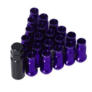 KIMISS &Eacute;crous de Roue, Universels 20pcs M12x1.25 &Eacute;crous de Roue en M&eacute;tal Accessoires de Voiture Universels(Violet) (Kimiss 24k, neuf)