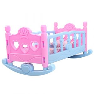 ERINGOGO Lit De Poupée pour Garçon Fille Lit De Princesse pour De Rôle Berceau pour Poupées Jouet Anniversaire pour Imagination Garçon Fille (idbvd, neuf)