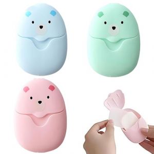 LQUYTA 150 Feuilles de Savon en Papier Jetable, Feuille de Savon,Savon Jetable Portable Feuille de Savon, Bo&icirc;te De Rangement Pour Voyage, Camping, Randonn&eacute;e (CCtunCanton O&Uuml;, neuf)