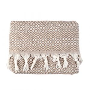 Tuiste Couvre Lit Luxe Beige, Couvre lit Mélangé Coton Organique, Uni, Couverture de Canapé Aérée et Polyvalente, Plaid en Coton, Jeté de Lit ou Jeté de Canapé, Taille 200x230, 2 Personne (TuisteFR, neuf)