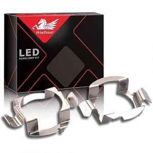 WinPower H7 LED Ampoule Base Des Clips Adaptateur Phare Titulaire Support Compatible avec Audi A3 A4L A6L B8 A6 C5 A5 Q3 Q5 Q7, etc., 2 Pi&egrave;ces (DZG2018, neuf)