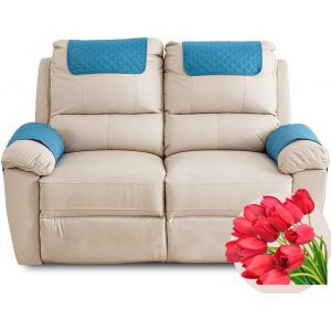 Housse D'appui-Tête pour Meubles, Housse D'accoudoir, Canapé 2/1/3 Places avec Accoudoirs Housse de Protection pour Appuie-Tête de Chaise Inclinable (Color : Blue, Size : 4 Pieces(1xpocket)) (MOSIED, neuf)