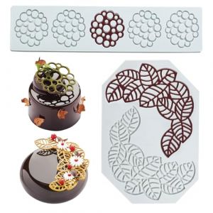 YapitHome 2 Pi&egrave;ces Tapis de Dentelle en Silicone de Feuilles,Dentelle Silicone Moule,Moule Gateau silicone pour D&eacute;coration de G&acirc;teaux,Cuisine,Bonbons,Savon,F&ecirc;te D'anniversaire,F&ecirc;te de B&eacute;b&eacute; (Booly, neuf)