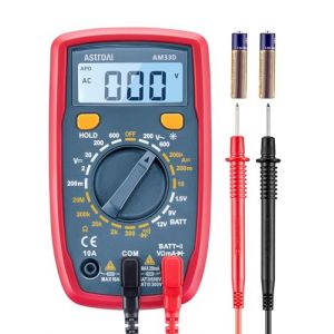 AstroAI Multimètre Numérique Portable, Testeur Électrique Multifonctions 2000, Voltmètre, Ampèremètre, Ohmmètre, Testeur de Tension AC/DC, Courant DC, Résistance, Continuité, Diode (Fressto, neuf)