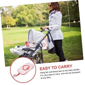Yardenfun 1 pièce Boîte à Lingettes Humides Portable pour Étui de Rangement et Pratique pour Poussette et Lit Blanc Rouge (Wope, neuf)