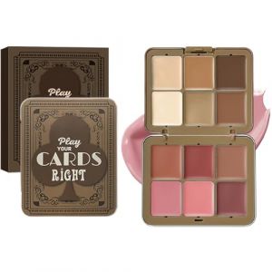 Cream Concealer Blush Palette - 12-Color Multifunctional Face Blusher with Contour Kit, Adds Natural Cheek Tint and Highlights, Makeup Palette for Girls, Teens, and Young Women Everyday Use (ScriptTriumph, neuf)