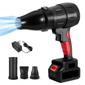 Candeon Souffleur Batterie Air Comprimé, 21V 35000RPM Mini Souffleur Feuille Sans Fil Puissant, Souffleur Voiture Sechage Turbo Jet Blower DéPoussiéReur à Air Comprimé Pour Voiture,PC,Clavier,Canapé (Candeon, neuf)