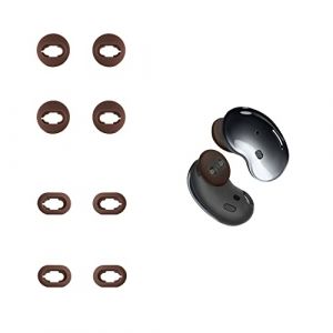 kwmobile 8X Embout d'&eacute;couteur Compatible avec Samsung Galaxy Buds Live - Embouts de Rechange en Silicone Taille S et L - Marron (SX-Commerce, neuf)