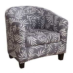 TOPCHANCES Housse de Fauteuil Cabriolet Imprime Motif géométrique Housse de canapé Relax Club Chaise de Baignoire Housse de Fauteuil Extensible Polyester (Housse de Chaise + Housse de Coussin, Y-8) (paramount city, neuf)