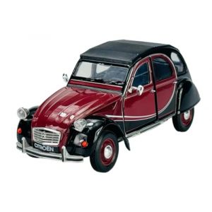 Welly Citroën 2cv Marron/rouge/noir Charleston 6 Canard 1949-1990 1:24 1/24 Modèle de voiture en métal (Fast_Wheels, neuf)