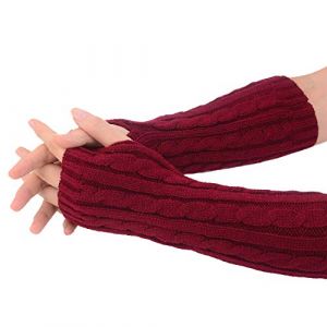 VUCDXOP Gants d'hiver tricotés pour Femme, Manches Longues, Chauffe-Mains, Mitaines Manches Longues, Gants tricotés, Chauffe-Bras (Tukistore, neuf)
