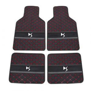 AWCYRHI 4 pièces Tapis de Voiture, pour Citroen DS4 2021-2023, Tapis de Sol antidérapant pour Automobile, Tapis Voiture Tous Temps, Noir Rouge (xiaoguangyaofcfc, neuf)