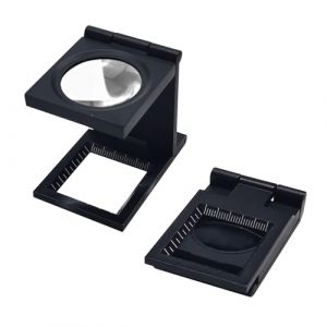 LAIVIYA Loupe compte-fils, loupe pliable 10 x avec échelle, compte fils, loupe pour lire des livres, soudure, inspection, pièces, bijoux, exploration (PAPAPANOU_RAFAELLA, neuf)