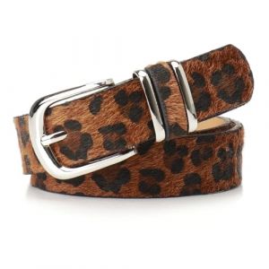 KASESSS Ceinture Femme Mode, Ajustable Ceinture Leopard Avec Boucle &agrave; Double Anneau, Imprim&eacute; Animalier Ceintures En Cuir Pu, Ceintures Femme Pour Jeans, Robes, Pantalons, Manteaux, Chemisiers (KASESSS, neuf)