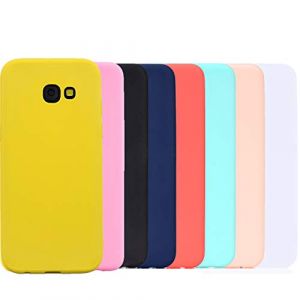 HereMore 8X Coque pour Samsung Galaxy A5 2017, Etui TPU Gel Silicone Souple Coque Cover Soft Case Housse Protection Anti Rayures - Rouge, Bleu Foncé, Rose Foncé, Vert, Jaune, Rose, Blanc, Noir (HereMore, neuf)