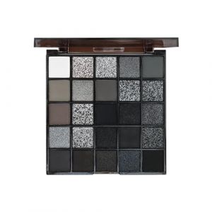 Palette de fards à paupières Smokey - Palette de fards à paupières Shimmer Colors | Finitions mat et miroites | Kit gothique smokey œil | Maquillage noir à l'œil gris blanc pour les femmes (goiert, neuf)