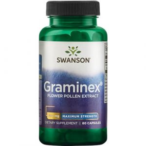 Swanson, Graminex Flower Pollen Extract (Extrait de Pollen de Fleurs), 500mg, de Seigle, 60 Capsules, Hautement Dos&eacute;, Sans Soja, Sans Gluten, Sans OGM (NaturProdukte, neuf)