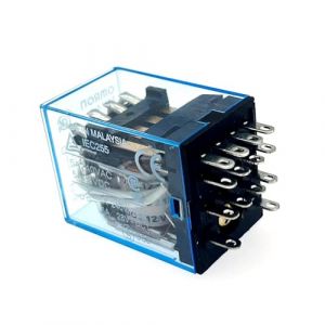 JZK MY4J DC 12V coil DPDT Relais de puissance électromagnétique 14 broches IEC255 3A150VAC, 5A 240V AC, 5A 28V DC 14 broches Module relais électromagnétique de bobine (Union Max, neuf)