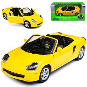 Welly Toyota MR2 Gelb Spyder Cabrio W3 ZZW30 1999-2007 ca 1/43 1/36-1/46 Modell Auto (Fast_Wheels, neuf)
