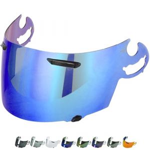 Everalo Visi&egrave;re pour casque Arai Chaser V - RX-7 GP - Axces 2 - Axces 3 - Quantum ST - Quantum ST Pro - Rebel - Signet Q - Vector 2 - Corsair V - RR5 &ndash; Visi&egrave;re moto SAI Type (Bleu) (ImportLab_, neuf)