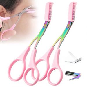Ciseaux Sourcils Femme Brosse Sourcil 2025 Nouveau 2 - En - 1 Peigne Taille Des Sourcils Pour Cils Et Sourcils Outil de Beauté pour Femmes Hommes (5+5) (jingteng464, neuf)