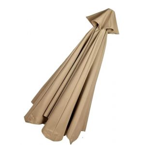ILiemao Toile de Rechange pour Parasol 200/230/250/270/300/350 cm À 6/8 Baleines Polyester Auvent de Remplacement pour Parasol de Cour Jardin Plage(P9,8.8ft 270 cm 6 Ribs) (sanroy, neuf)