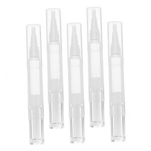 Zerodeko 5pi&egrave;ces Stylo Pour Huile &agrave; Ongles Et L&egrave;vres Rechargeable Applicateur De Pr&eacute;cision Tube De Gloss Stylo Pinceau &agrave; Huile (Joseph Xu, neuf)