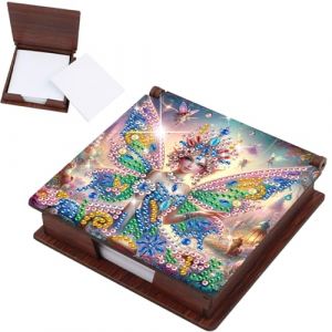 JISHSHAY Elfe F&eacute;e Diamond Painting Bo&icirc;te &agrave; Notes Diamant Painting Bo&icirc;te pour Bloc-notes Peinture Diamant Kit Broderie Point de Croix Puzzle Bricolage Note Box, avec 160 Feuilles de Papier (PUTIBUTUI-EU, neuf)