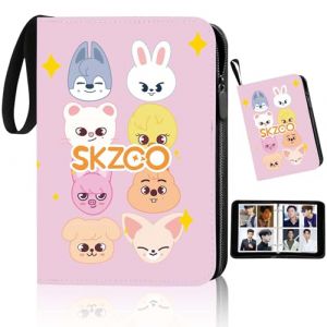 Stray Kids Photocard Binder, SKZOO Album 400 Cartes - Straykids Albums pour Cartes à Collectionner, Classeur Carte Kpop avec Zip et Poignée, Cadeaux pour STAY Kpop (Rose) (allenstore, neuf)