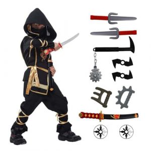 HaoVrisn Costume de Ninja pour Enfant - Costume de Ninjago pour Enfants - Costume de Carnaval Costume de Dragon pour Enfants (8-9 ans) (Sailele, neuf)