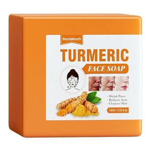Savon Pour Visage Au Curcuma Anti Taches Savon Curcuma Kojic Savon Kojic Acide Eclaircissant Barre de Savon Visage Solide Pour Boutons Visage Et Tache Noir (OQQEE, neuf)